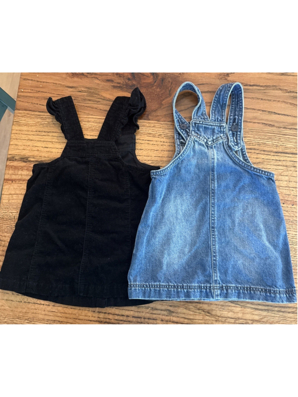 Gap Girls Overall Dresses Size 2T Lot Of 2 Black And Denim - Picture 6 of 7